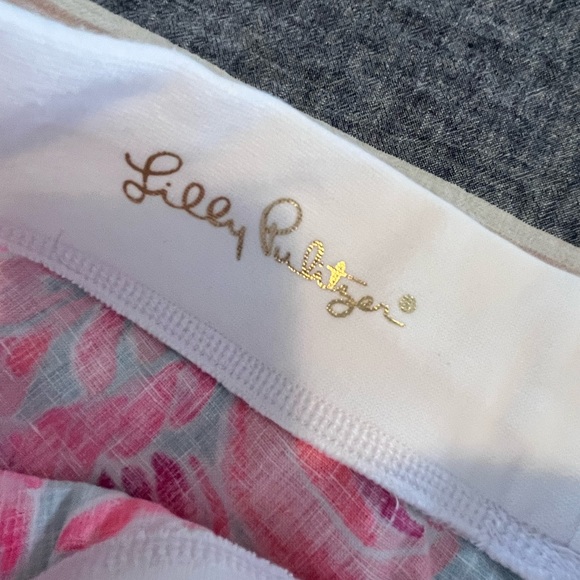 🦩 LILLY PULITZER | L | BEACH PANT | Luxurious LINEN!! | Flamingos 🦩 - Picture 15 of 16